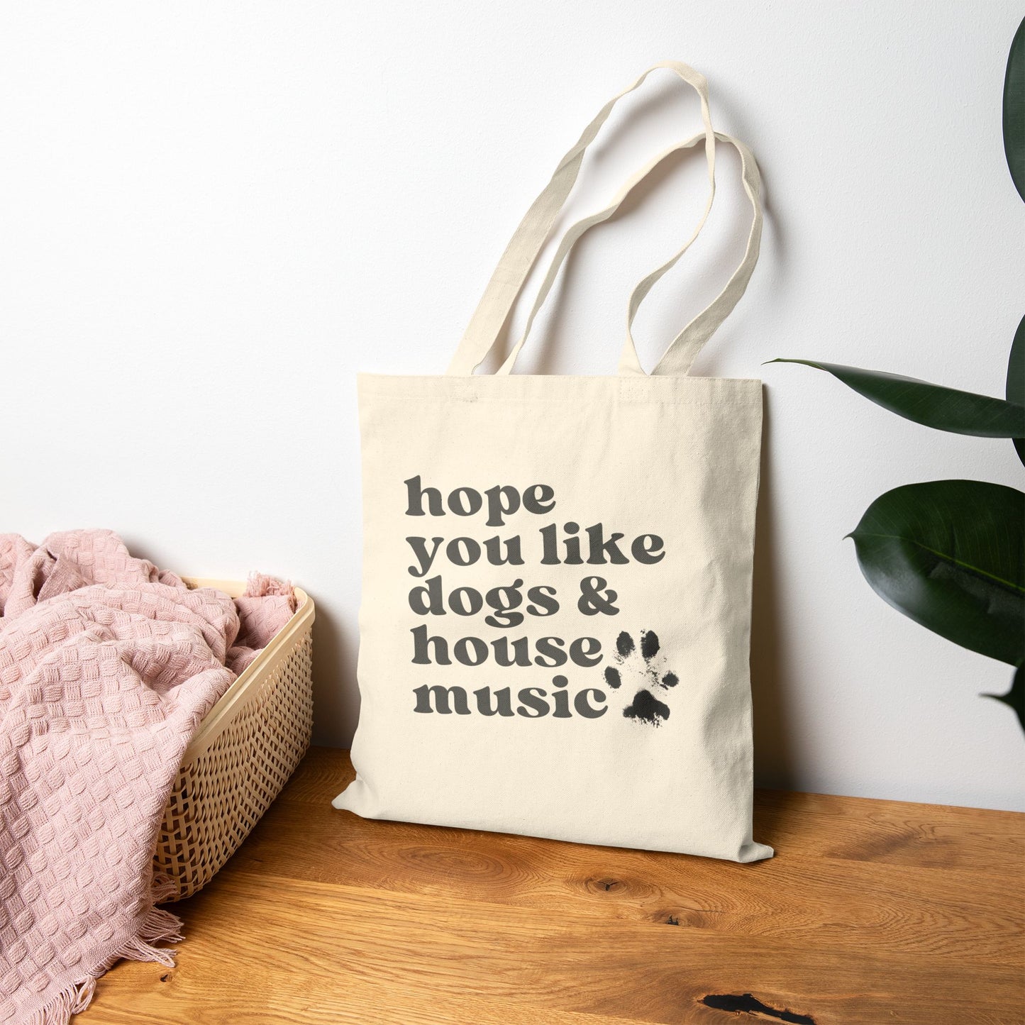 Tote Bag Dogs & House Music