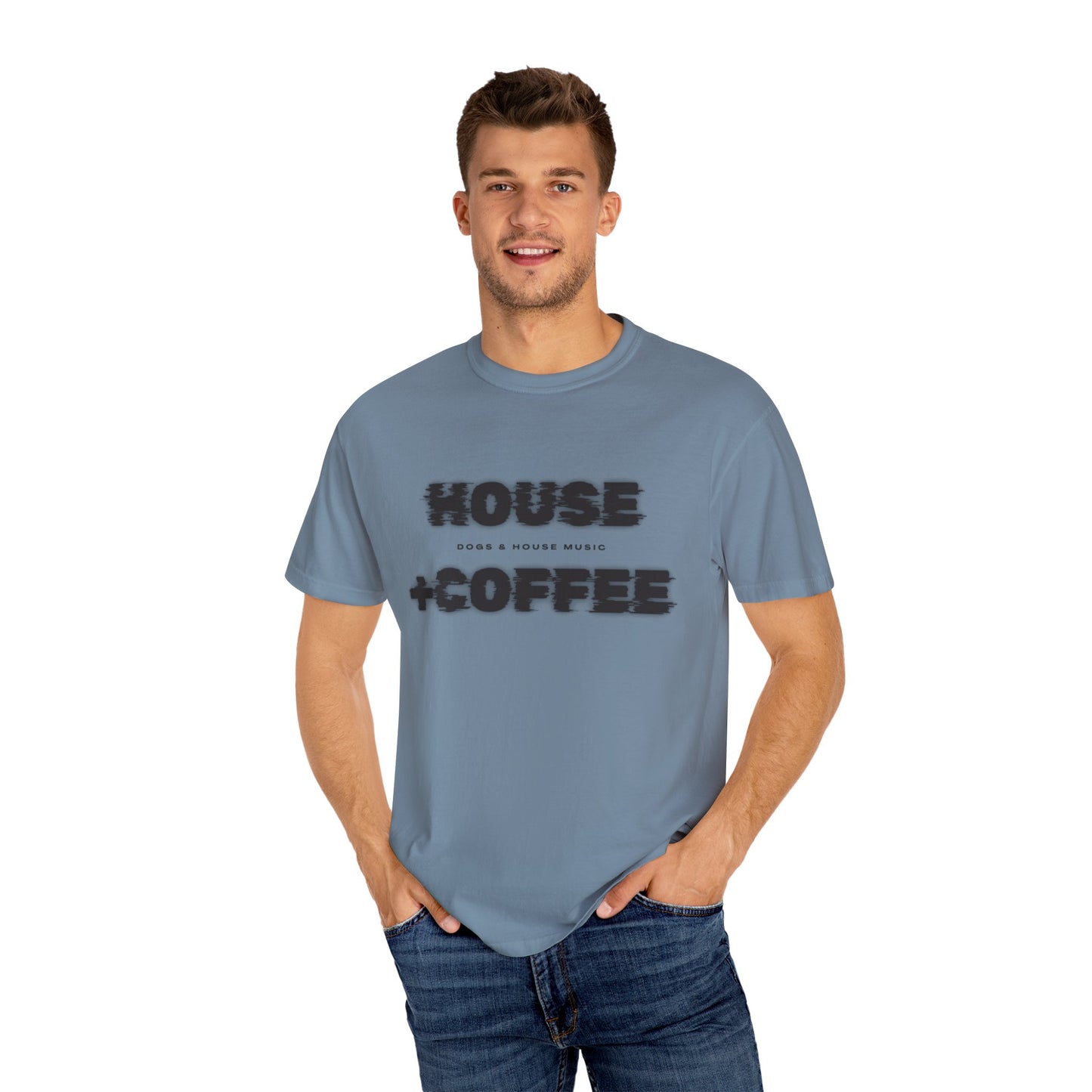 House + Coffee T-Shirt – Start Your Day with Beats & Brews ☕