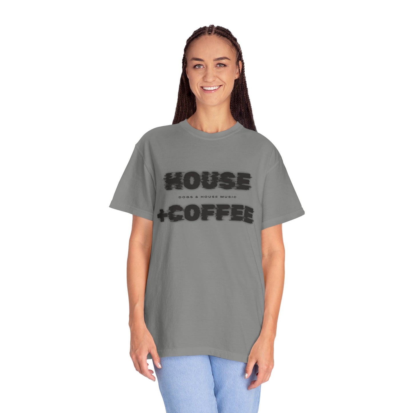 House + Coffee T-Shirt – Start Your Day with Beats & Brews ☕