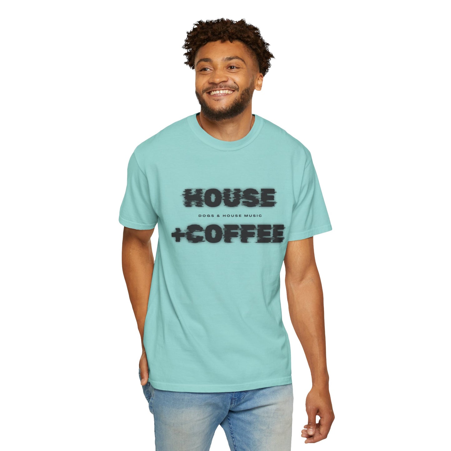 House + Coffee T-Shirt – Start Your Day with Beats & Brews ☕