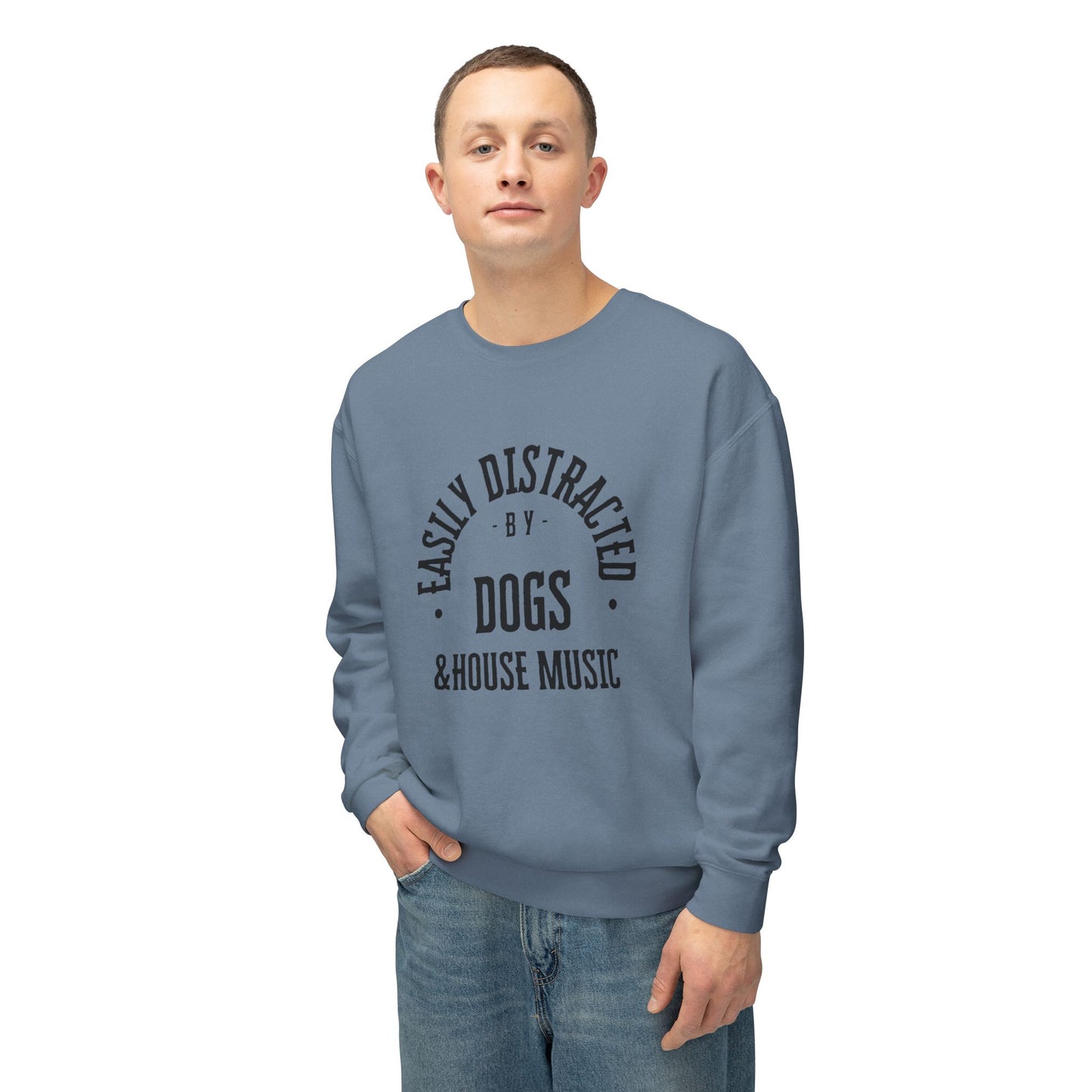 Dogs & House Music Unisex Crewneck – Cozy, Stylish & Eco-Friendly 🎶🐶