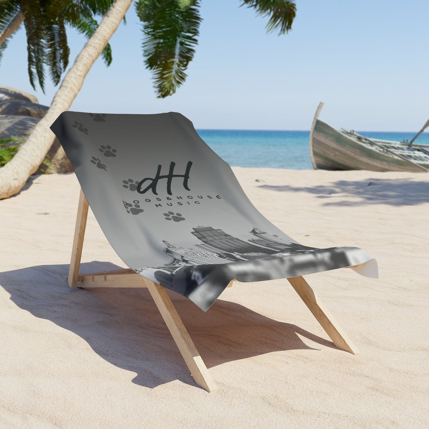Dogs & House Music Beach Towel – Soak Up the Sun in Style 🌞