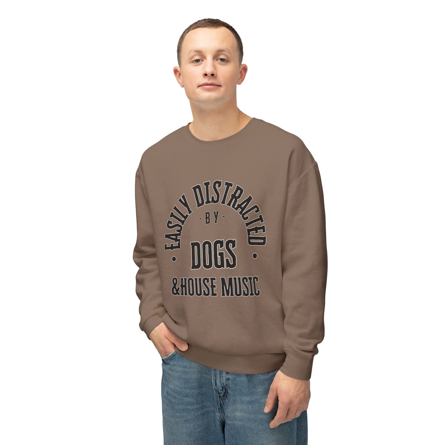 Dogs & House Music Unisex Crewneck – Cozy, Stylish & Eco-Friendly 🎶🐶