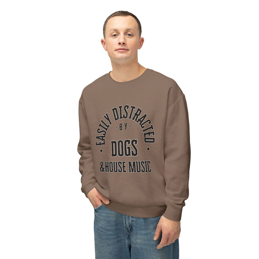 Dogs & House Music Unisex Crewneck – Cozy, Stylish & Eco-Friendly 🎶🐶